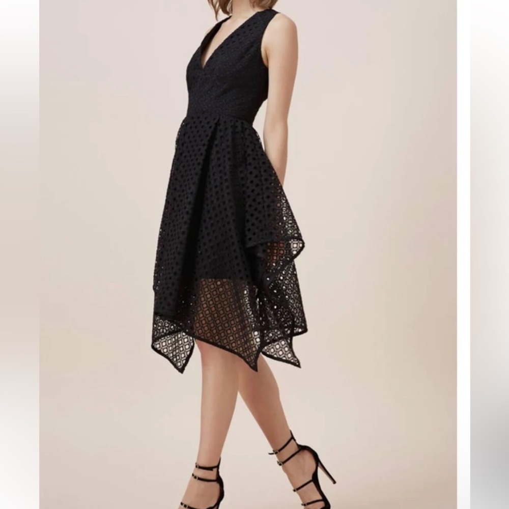 NEW Keepsake The Label Last Dance Dress Black size Small Party Prom Handkerchief